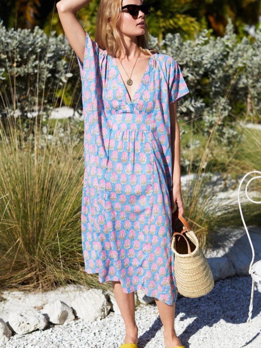 Emerson Fry Marjorie Francina Caftan - Tuckernuck - Block Print - NWOT